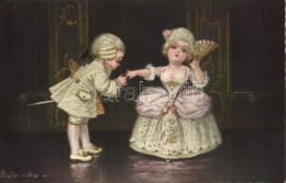 T2/T3 Italian Art Postcard, Baroque Children Couple, Ultra 2036. S: Colombo (EK) - Non Classés