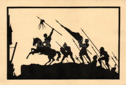 ** T2/T3 St. Franziskus-Ritterliche Jugend / Silhouette Art Postcard S: P. Gregor Hexges (EK) - Zonder Classificatie