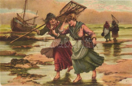 ** T2 Am Meeresstrand / Fisherwomen, Wendau-Pastell No. 1237. S: R. Kemm - Ohne Zuordnung