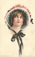 ** T3 Lady With Hat, Edward Gross Co. American Girl No. 52. S: Pearle Fidler LeMunyan (EB) - Zonder Classificatie