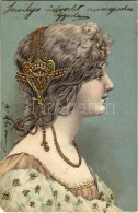 T4 1904 Art Nouveau Lady. Emb. Litho (EM) - Ohne Zuordnung