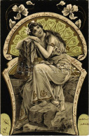 T2/T3 1903 Art Nouveau Lady, Floral. Litho (EK) - Non Classés