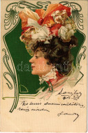 T3 1901 Art Nouveau Lady, Floral. Lith. Druck U. Verlag V. Otto W. Hoffmann Litho (fl) - Non Classificati