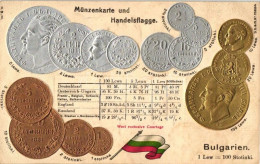 ** T4 Bulgaria; Set Of Coins, Flag, Emb. Litho (wet Damage) - Unclassified