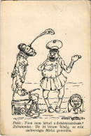 T2/T3 1914 Petár és Zsivánovics - I. Péter Szerb Király, Humoros Karikatúra, Szerbellenes Propaganda / WWI Anti-Serbian  - Non Classificati