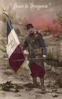 * T2 Pour Le Drapeau / WWI French Soldier, Flag, Propaganda - Zonder Classificatie