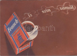 T3 Franck Cikóriakávé Reklám, Budapesti Áruminta-vásár / Hungarian Chicory Coffee Advertisement S: Macskássy So. Stpl (f - Sin Clasificación