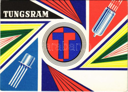 * T2/T3 Tungsram Reklám QSL Rádióamatőr Lapon / Hungarian Light Bulb Advertisement QSL Card (EK) - Non Classés