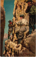 ** T2/T3 Hegymászás / Mountain Climbing, Sport. Meissner & Buch Künstler-Postkarten Serie 1471. Litho S: Ernst Platz (fl - Non Classificati