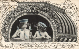 6 Db RÉGI Motívumlap Sorozat; Studentika; Jung-Heidelberg / 6 Old Motive Cards Series; Studentica; Jung-Heidelberg - Unclassified