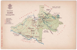 ** T1 Csanád Vármegye Térképe. Kiadja Károlyi Gy. / Map Of Csanád County - Unclassified