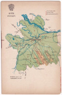 ** T2/T3 Győr Vármegye Térképe. Kiadja Károlyi Gy. / Map Of Győr County (EK) - Unclassified