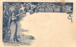 ** T2/T3 1896 Wedding Card Of Victor Emmanuel III Of Italy And Elena Of Montenegro, 10cent Ga. (gluemark) - Non Classés