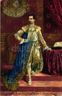 ** T2 König Ludwig II Als Grossmeister Des St. Georges-Ordens / King Ludwig II Of Bavaria, Litho, Artist Signed - Ohne Zuordnung