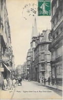 CPA Paris Eglise Saint-Leu Et Rue Saint-Denis - Arrondissement: 02