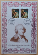 FDC Sur Encart AMIS - YT N°3835 - JEAN BAPTISTE GREUZE - 2005 - 2000-2009