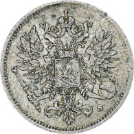 Finlande, Nicholas II, 25 Penniä, 1916, Helsinki, Argent, SUP, KM:6.2 - Finlande