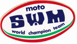 ADESIVO - VINTAGE - MOTO SWM - WORD CHAMPION TEAM - Sonstige & Ohne Zuordnung
