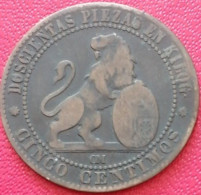 5 Centimos Espagne 1870 OM - Primi Conii