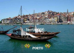 Portugal Historic Centre Of Oporto UNESCO Rabelo Boats New Postcard - Evora