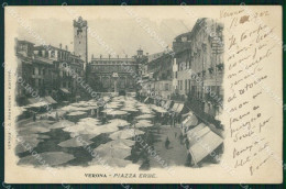 Verona Città Piazza Erbe Mercato Cartolina VK3612 - Verona