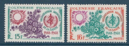 Polynésie - YT N° 60 Et 61 ** - Neuf Sans Charnière - 1968 - Unused Stamps