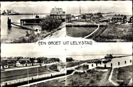 CPA Lelystad Flevoland Niederlande, Zuiderzee Works, Hafen, Wohnhäuser - Altri & Non Classificati
