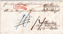 Preussen 1859, R2 LANGENBIELAU Auf Brief M. Rotem AUSLAGEN Stpl. - Cartas & Documentos