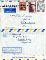 Argentinien 1956, 3 Marken Auf Schweden Aerogramm V. Buenos Aires - Cartas & Documentos