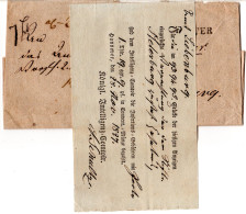 1827, L1 Hannover Auf Nachnahme Brief N. Liebenburg M. Angehefteter Quittung  - Hannover