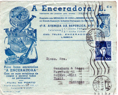 Portugal 1949, 2 E. Auf Attraktivem Reklame Brief V. Lisboa N. Deutschland - Otros & Sin Clasificación
