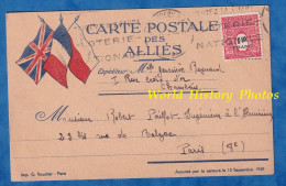 CPA Carte Postale Des Alliés & Timbre Arc De Triomphe & Flamme Loterie Nationale - 1945 - CHAMBERY Geneviève Reynaud WW2 - Libération