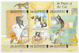 Alderney MNH Minisheet - Chats Domestiques