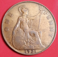 Penny Grande-Bretagne De 1921 Georges V - Otros & Sin Clasificación