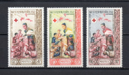 LAOS   N° 90 à 92    NEUFS SANS CHARNIERE    COTE 4.00€   CROIX ROUGE - Laos