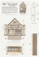 CHALONS Sur MARNE - Lot De 4 Planches à Découper - Bâtiments Publics Et Eglise - Modellini Di Cartone / Lasercut