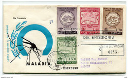 Vaticano FDC Venetia 1962 Malaria  Viaggiata Racc. Per L'Italia - FDC
