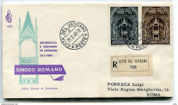 Vaticano FDC Venetia 1960 Sinodo  Viaggiata Racc. Per L'Italia - FDC