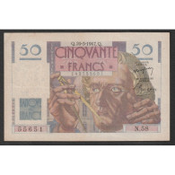 FAY 20/7 - 50 FRANCS LE VERRIER - 20/03/1947 - N.58 - PICK 127 - TTB+ - Ohne Zuordnung