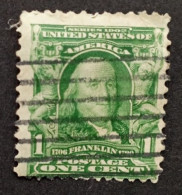 USA Benjamin Franklin 1 Cent Vert - 1903/1913 - Perforation Linéaire 12 - Gebruikt