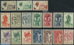 Guadeloupe 1947 Definitives 17v, Mint NH, Nature - Transport - Various - Fruit - Ships And Boats - Costumes - Ungebraucht