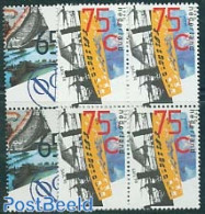 Netherlands 1990 VOC, Sail 2v Blocks Of 4 [+], Mint NH, Transport - Ships And Boats - Ongebruikt