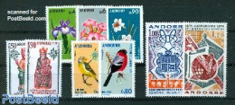 Andorra, French Post 1974 Yearset 1974, Complete, 9v, Mint NH, Various - Yearsets (by Country) - Nuevos