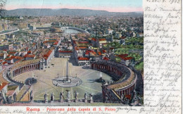 ROMA - PANORAMA DALLA CUPOLA DI SAN PIETRO - CARTOLINA FP SPEDITA NEL 1903 - Mehransichten, Panoramakarten