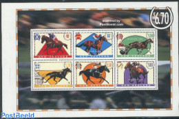 New Zealand 1996 Race Horses M/s, Mint NH, Nature - Horses - Nuovi