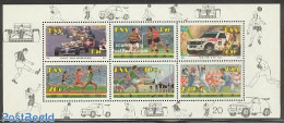 South Africa 1992 Sports S/s, Mint NH, Sport - Transport - Autosports - Cricket - Rugby - Sport (other And Mixed) - Au.. - Unused Stamps