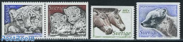 Sweden 1997 Animals 4v (2v+pair), Mint NH, Nature - Animals (others & Mixed) - Cat Family - Horses - Unused Stamps