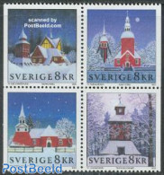 Sweden 2002 Christmas 4v [+], Mint NH, Religion - Christmas - Churches, Temples, Mosques, Synagogues - Nuevos