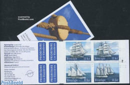 Sweden 2008 Sailing Ships 4v In Booklet, Mint NH, Transport - Ships And Boats - Unused Stamps