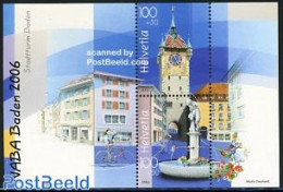 Switzerland 2006 NABA II Baden S/s, Mint NH, Nature - Sport - Water, Dams & Falls - Cycling - Art - Architecture - Unused Stamps